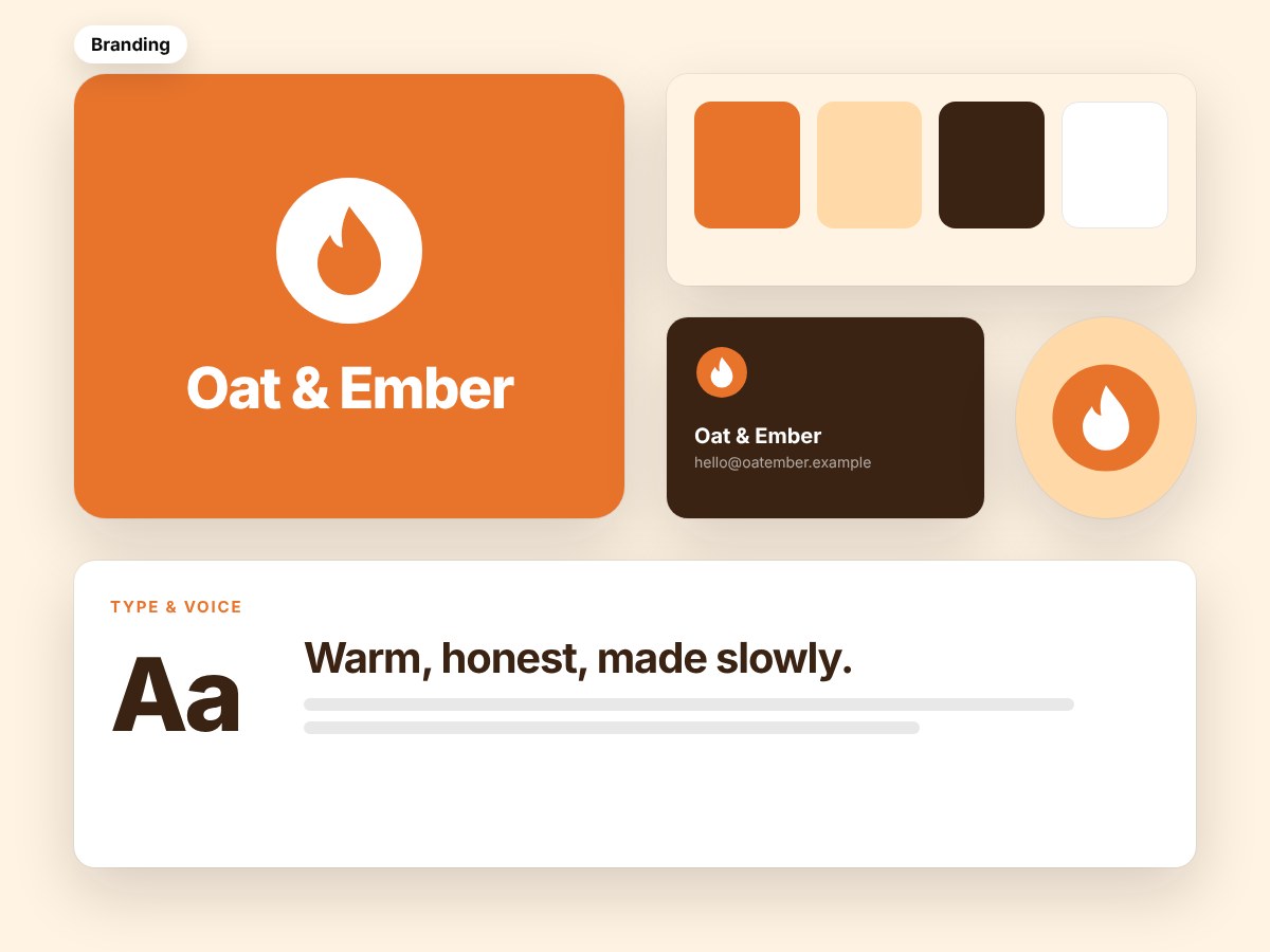 Oat & Ember brand identity