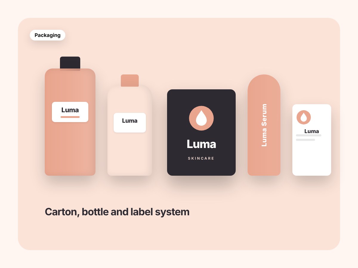 Luma skincare packaging